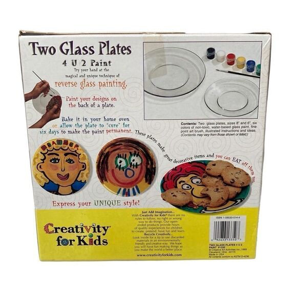 Creativityforkids two glass plates 4 U 2 paint new in box - Picture 2 of 6